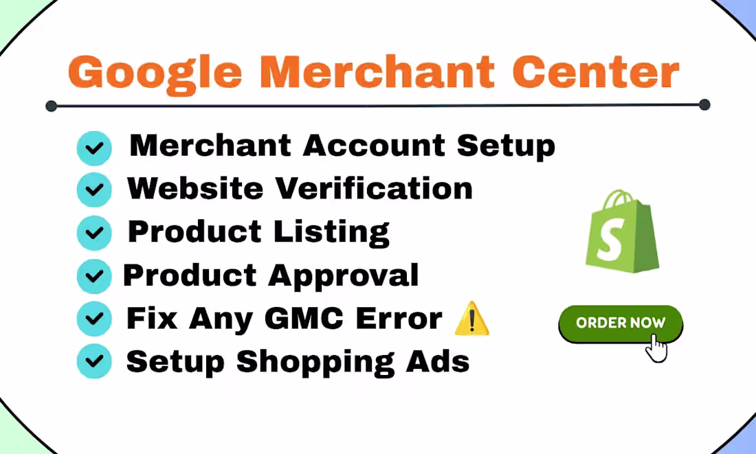 Cover image for I will setup google merchant center, product feed & shopping ads