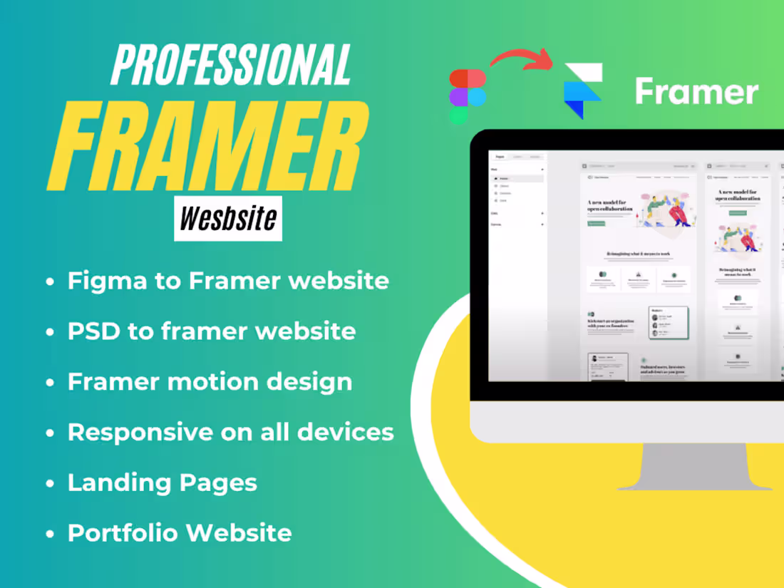 Cover image for Framer website, Framer developer, Framer designer