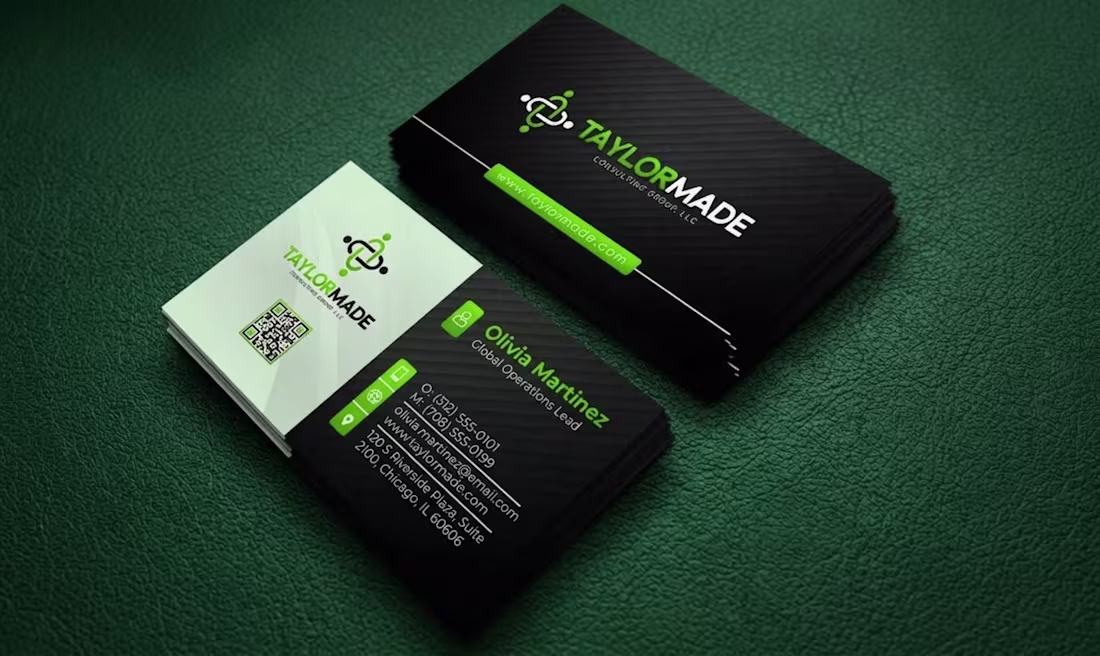 Cover image for Clean, modern, two-sided executive business