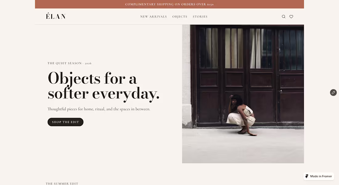 Cover image for ÉLAN Editorial E-commerce Landing Page
