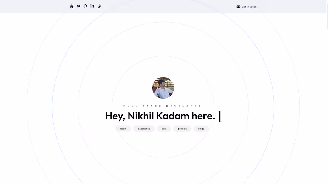 Cover image for Portfolio - Nikhil Kadam