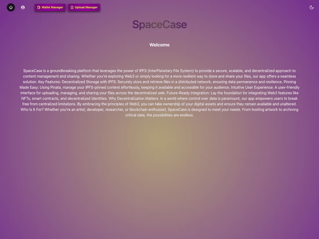 Cover image for SpaceCase- user friendly storage on blockchain!