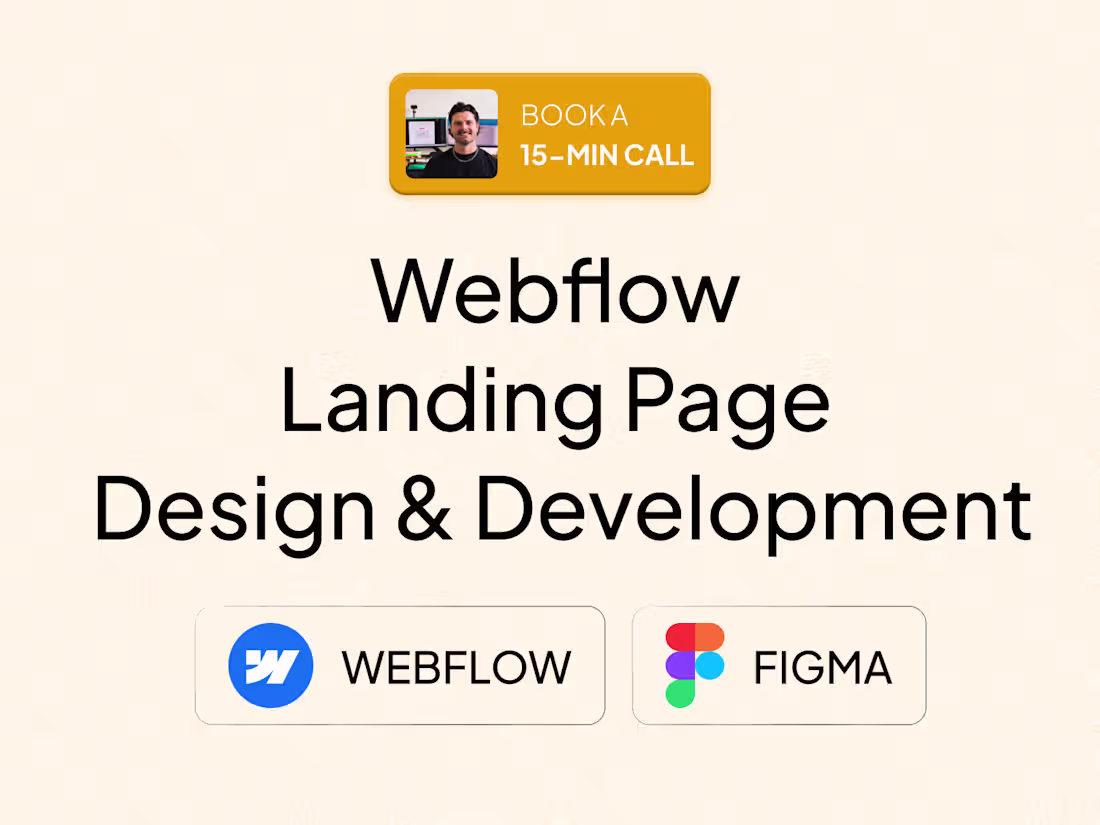 Cover image for Webflow Landing Page Design & Development