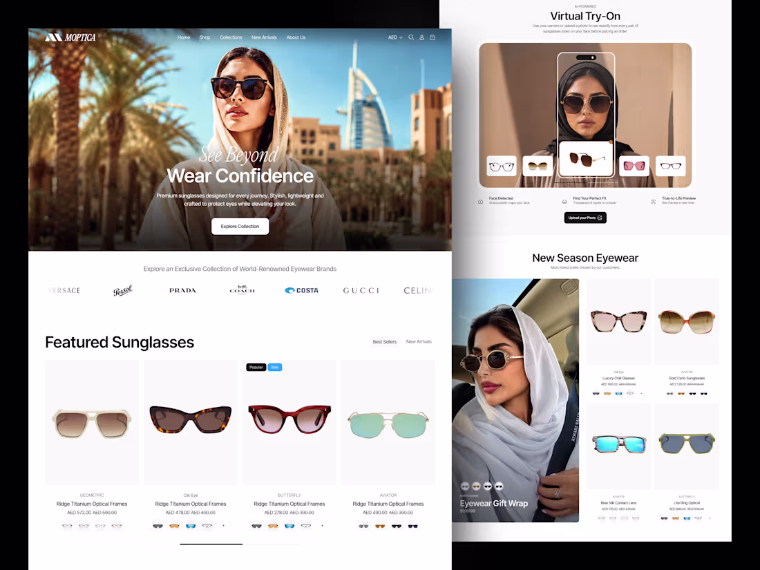 Cover image for MOPTICA — Luxury Sunglasses E-commerce