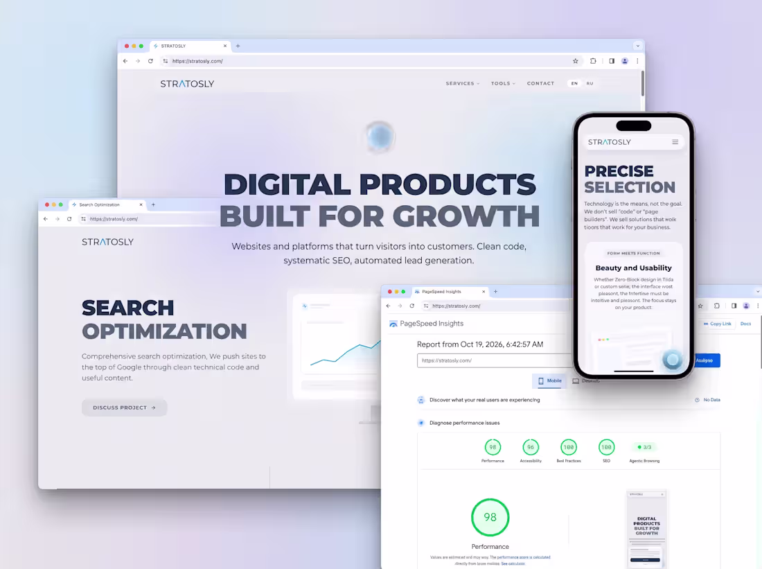 Cover image for Stratosly: Bilingual Next.js Studio Site