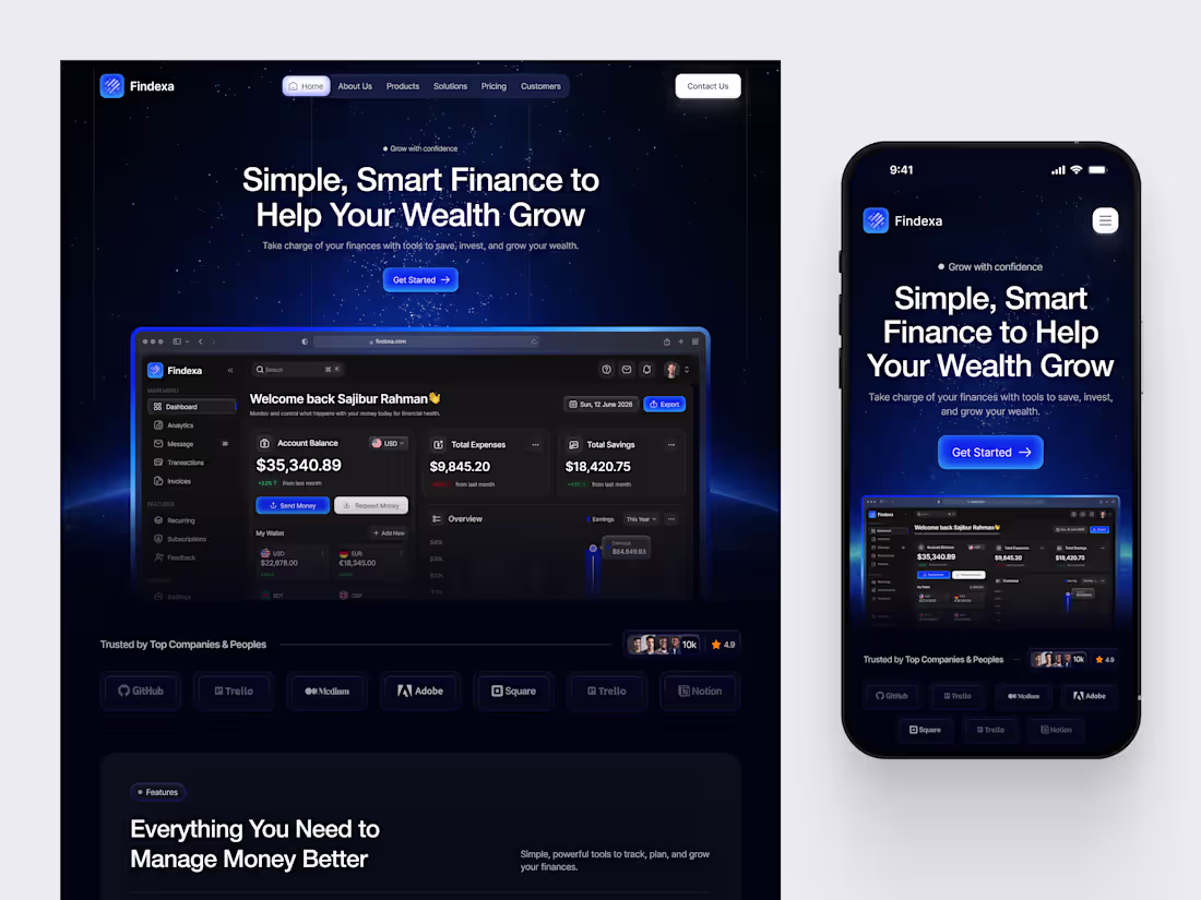 Cover image for Finance SaaS Landing Page
