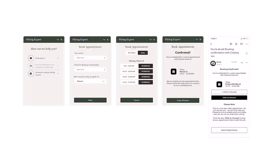 Cover image for Bared Footware - Live Chat UI/UX