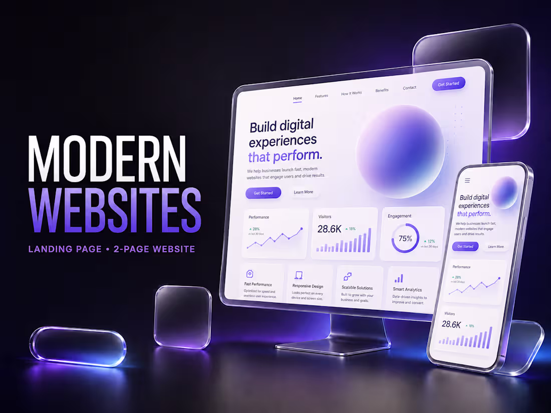 Cover image for I will design a modern and interactive website