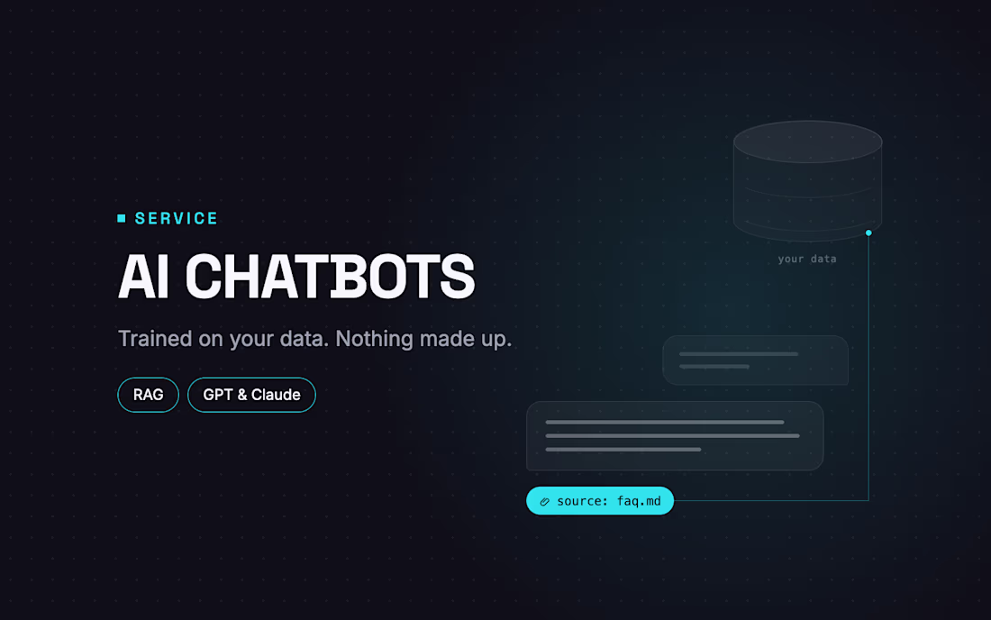 Cover image for AI Chatbot Trained on Your Data (RAG)
