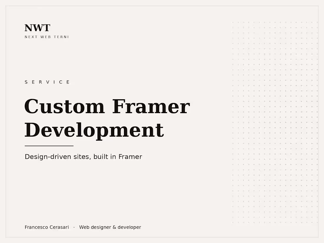 Cover image for Custom Framer Development