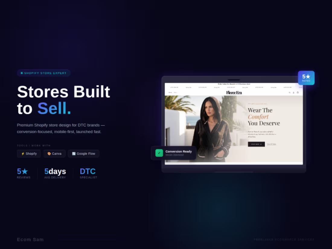 Cover image for Full Shopify Store Redesign &