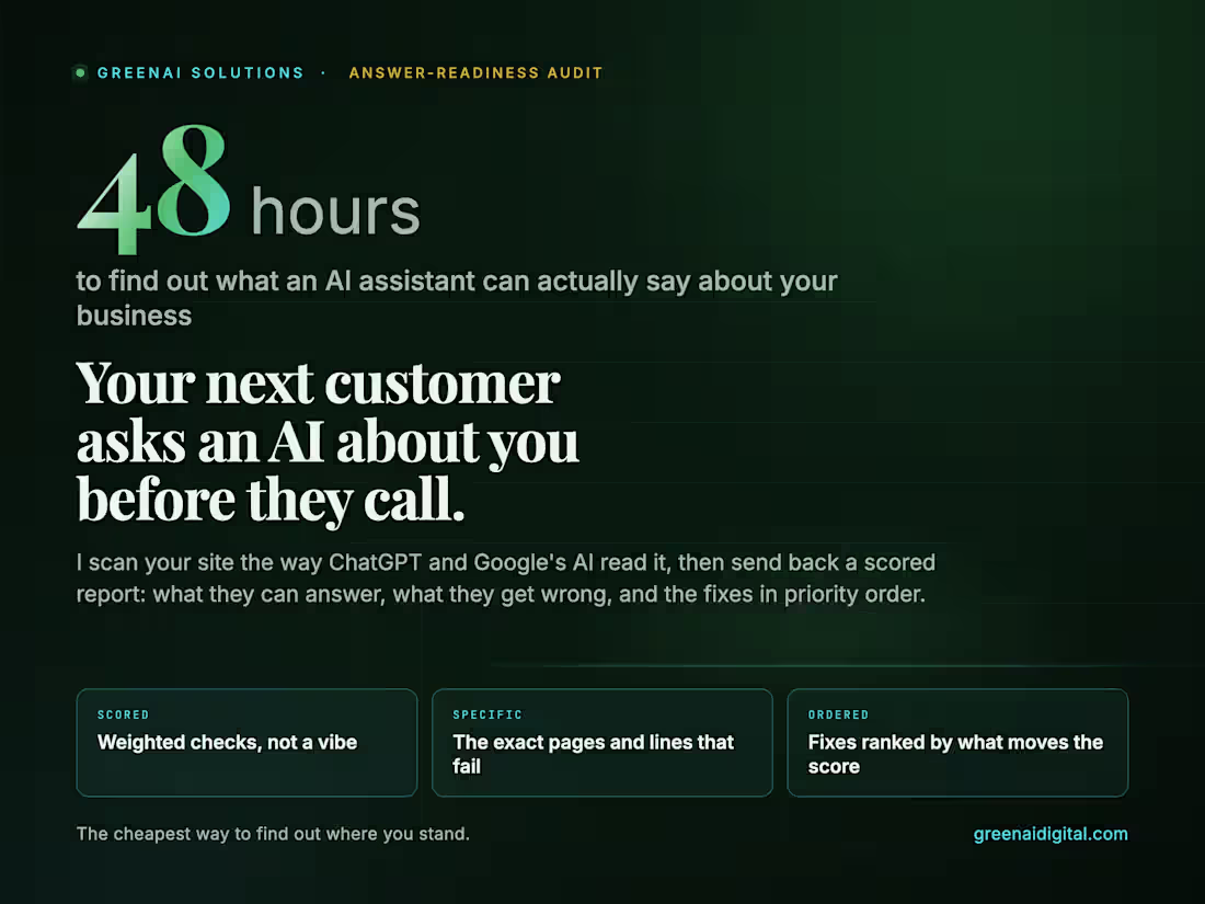 Cover image for AI Answer-Readiness Audit - what AI says about you