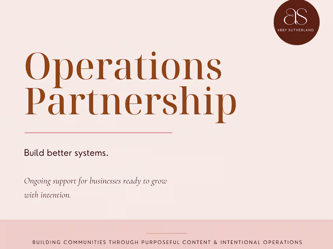 Cover image for Operations Partnership