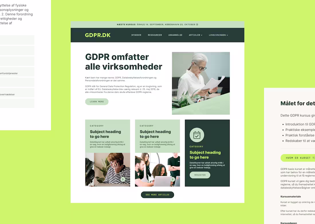 Cover image for WordPress Website Development for GDPR.DK