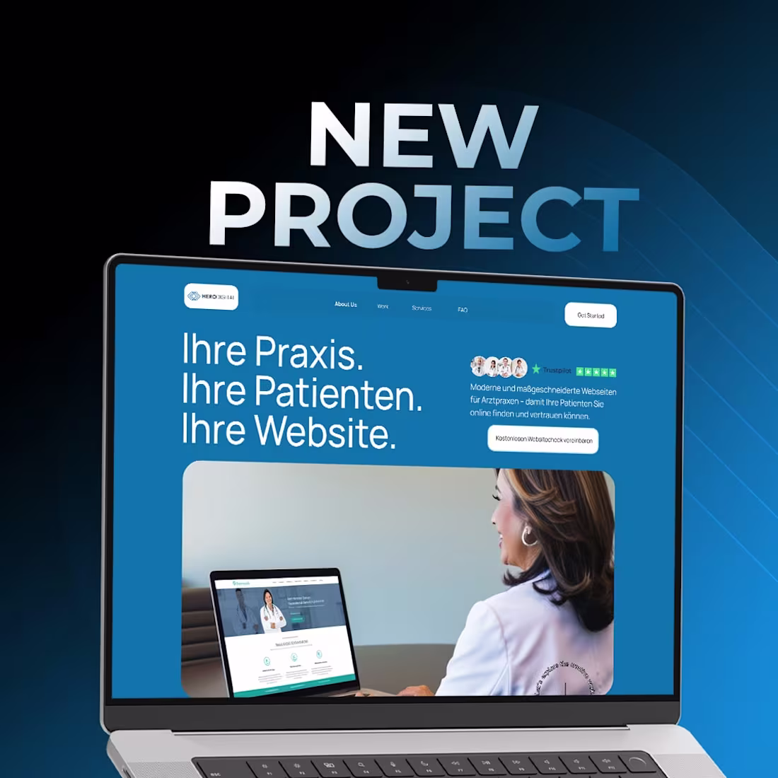 Cover image for working on a modern website design for healthcare profession...