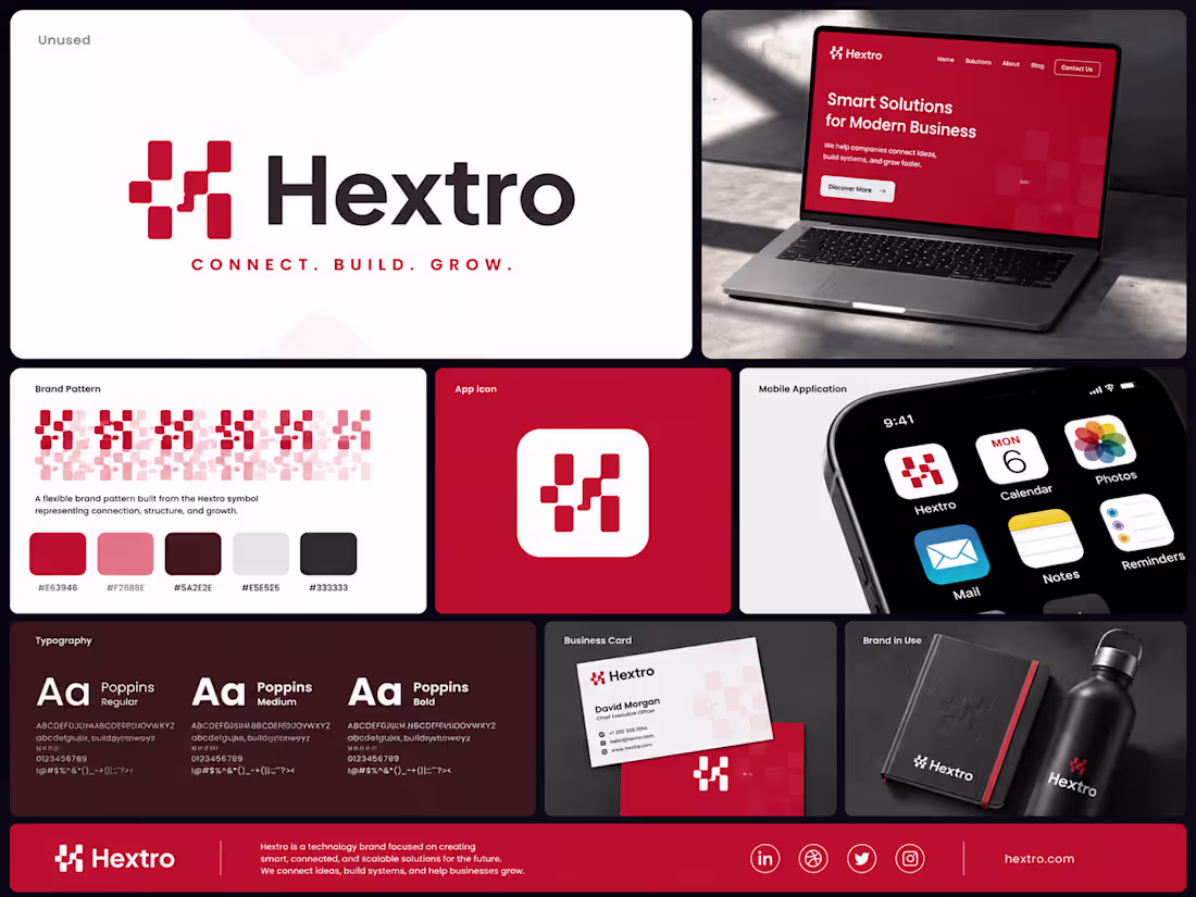 Cover image for Hextro — Modern Technology Logo Design & Brand Identity