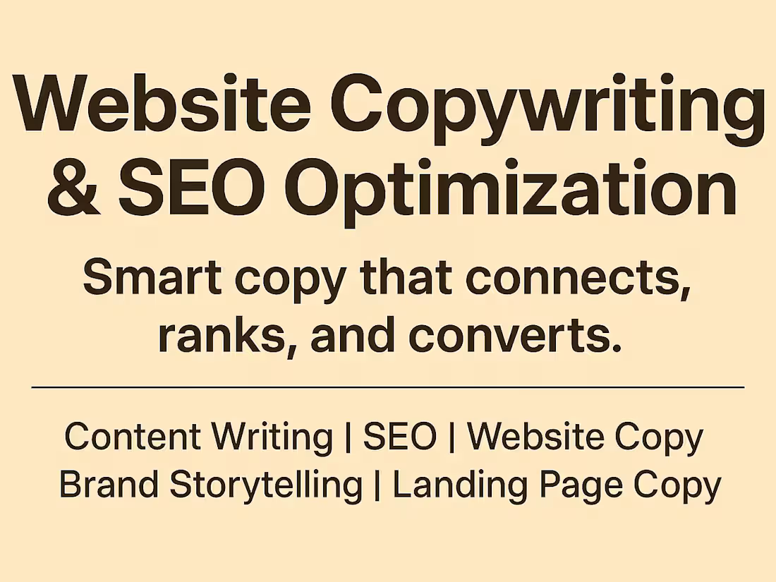 Cover image for Website Copywriting & Content Optimization