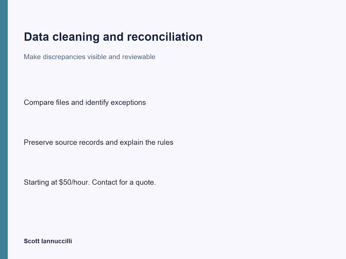 Cover image for Data Reconciliation & Quality Review