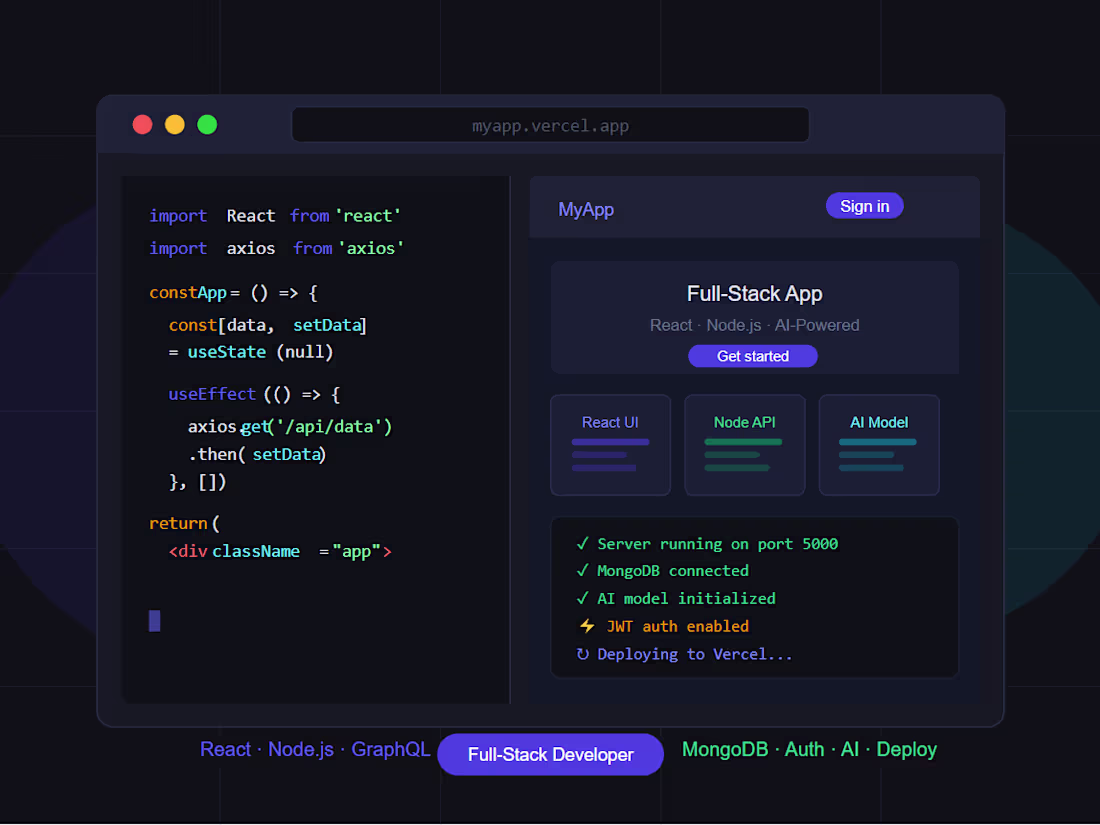 Cover image for Full-Stack Web App with React & Node.js