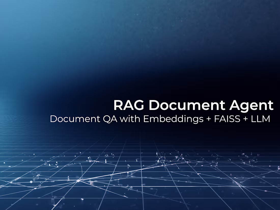 Cover image for RAG Document Agent Development