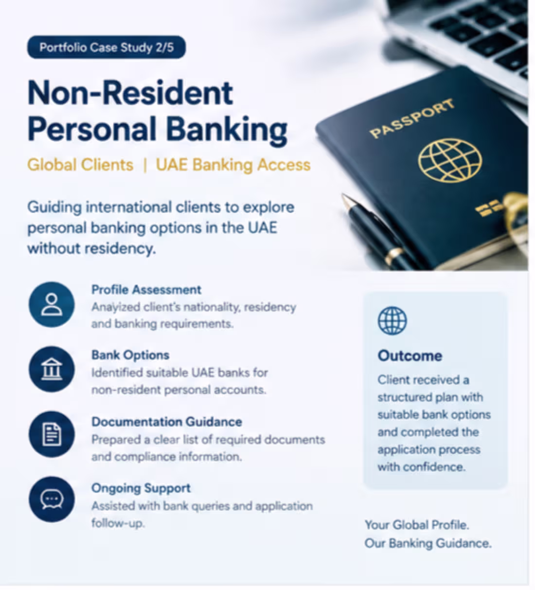 Cover image for Assessed an international client's profile