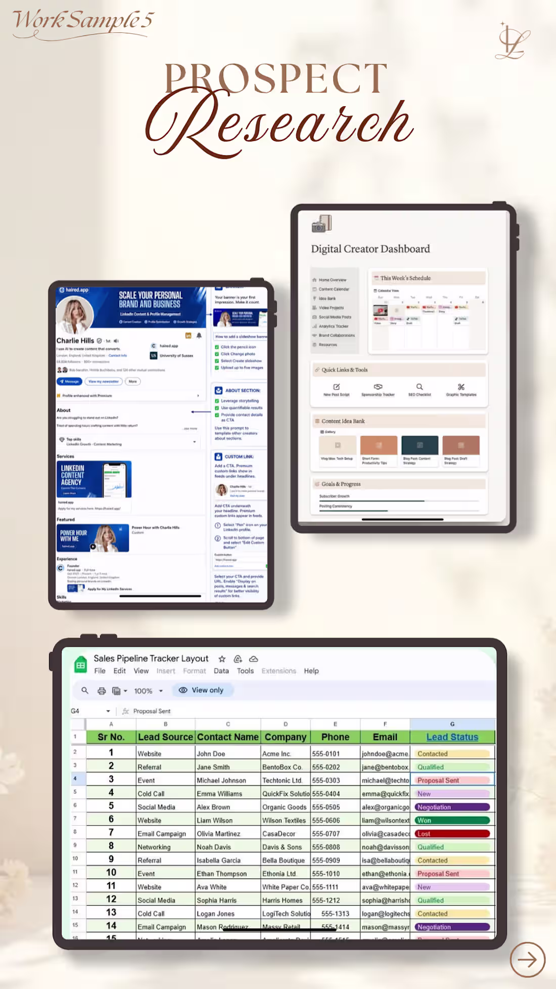Cover image for 🔎 Prospect Research
Researched and organized