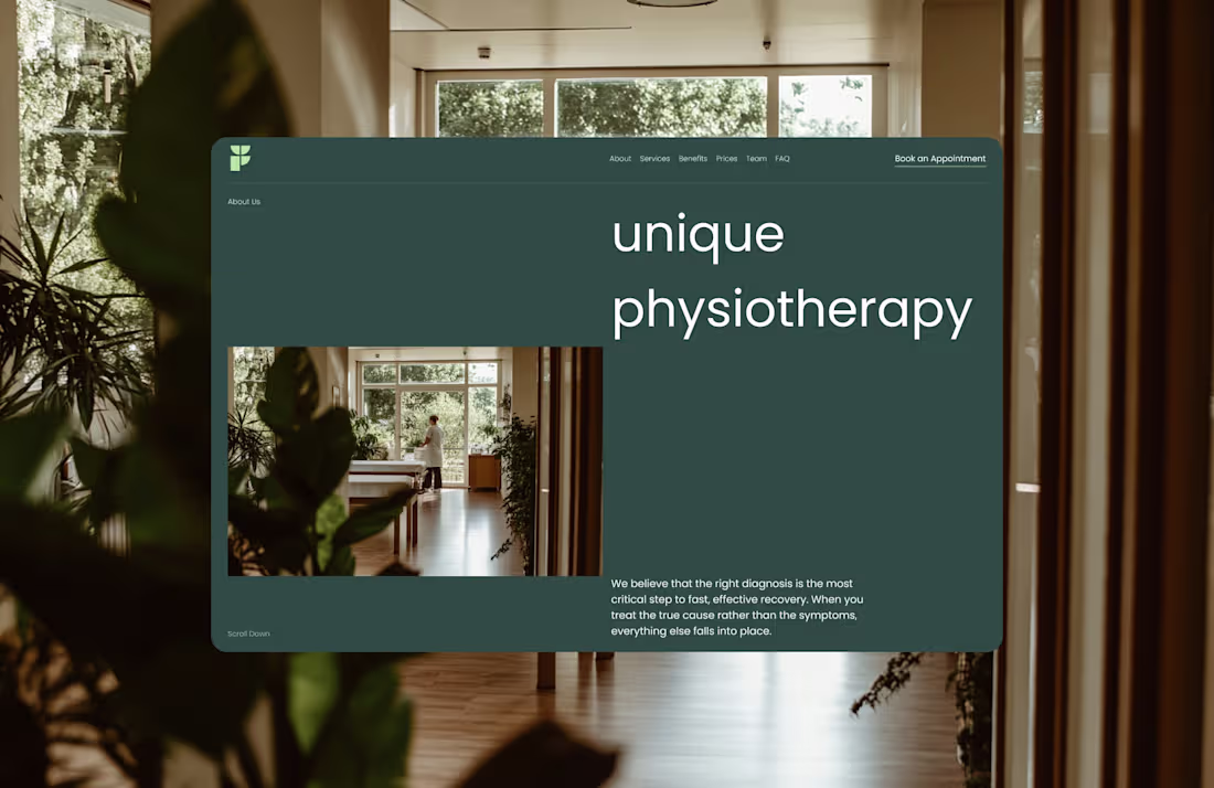 Cover image for Unique Physiotherapy, Physio Clinic Website Design
