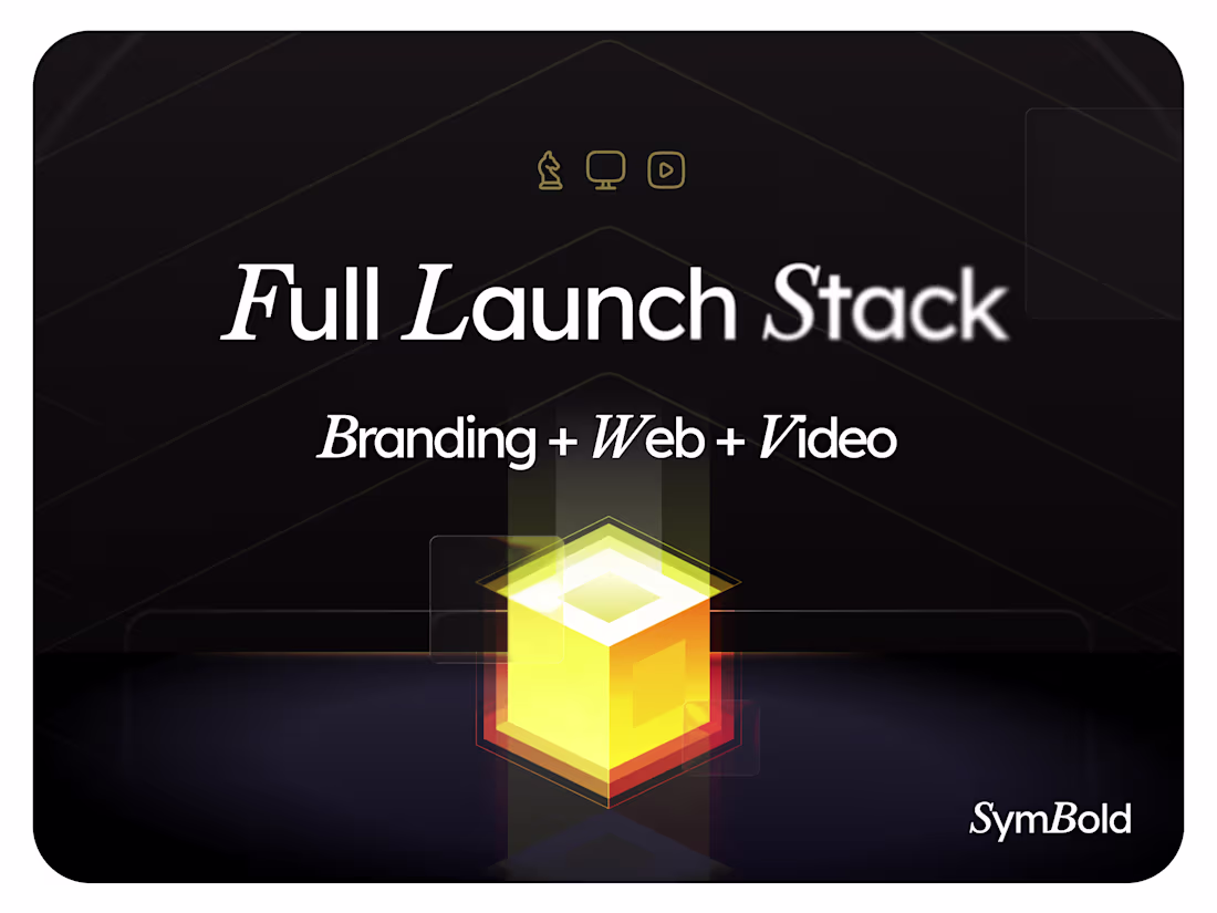 Cover image for Full Launch Stack / branding + Web + Video