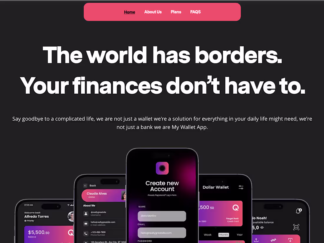 Cover image for My Wallet - Fintech LANDING PAGE