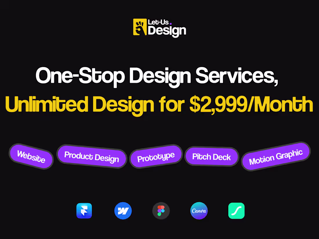 Cover image for One-Stop Unlimited Design - Website, Product Design, Pitch Deck.