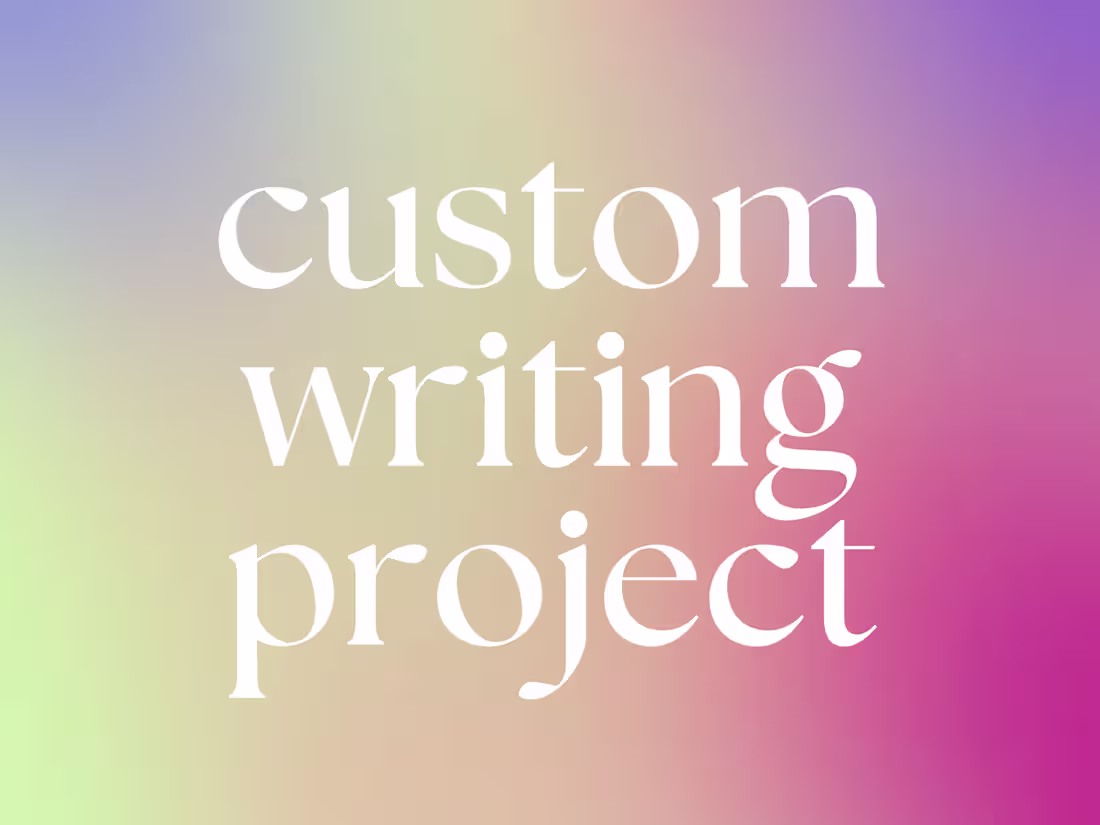 Cover image for custom writing project ✏️