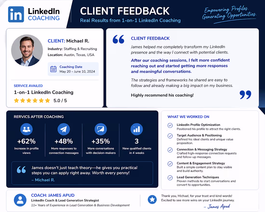 Cover image for Feedback from previous client