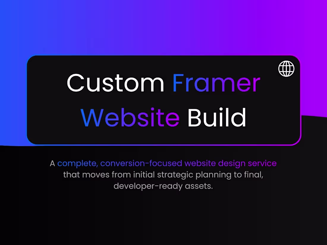 Cover image for Custom Framer Website Design & Development