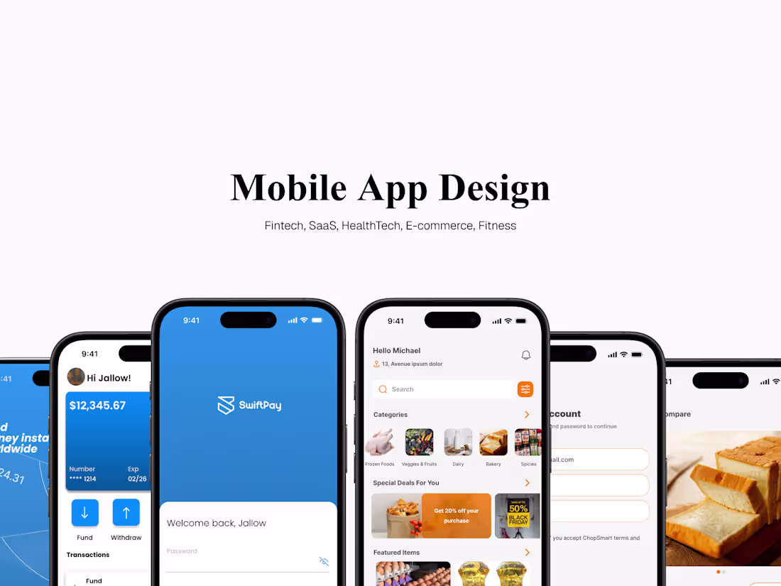 Cover image for Mobile App UI/UX Design