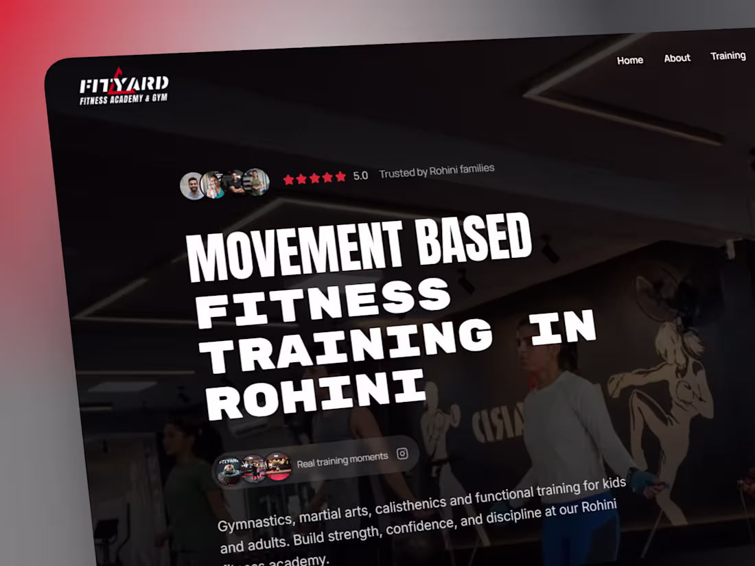Cover image for The FitYard Gym website provides
