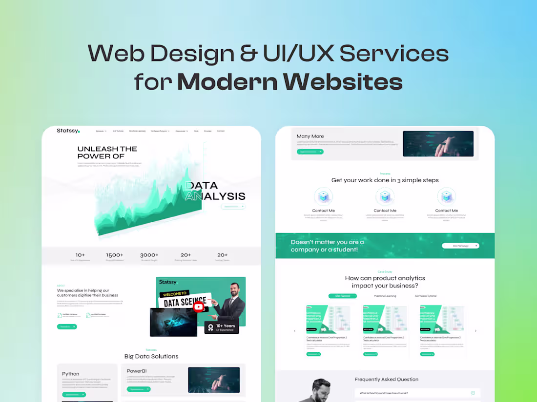 Cover image for Sleek & modern website design