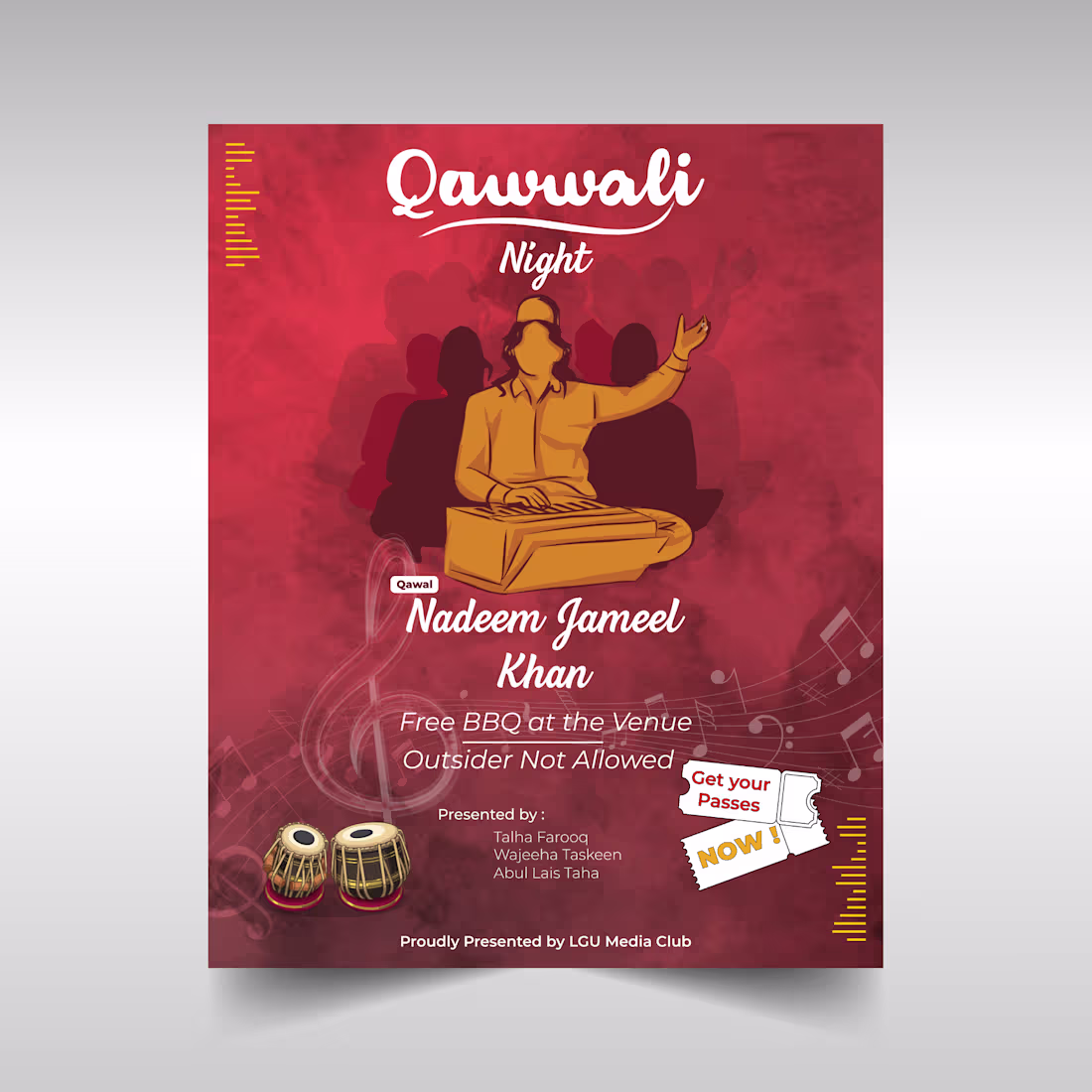 Cover image for Qawali Poster For Lahore Garrison University