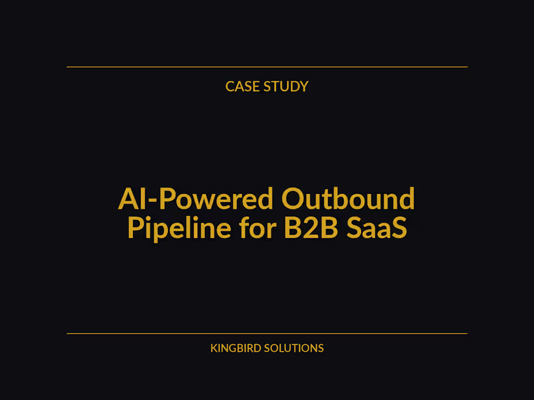 Cover image for AI Outbound Pipeline — Apollo + Claude + HubSpot