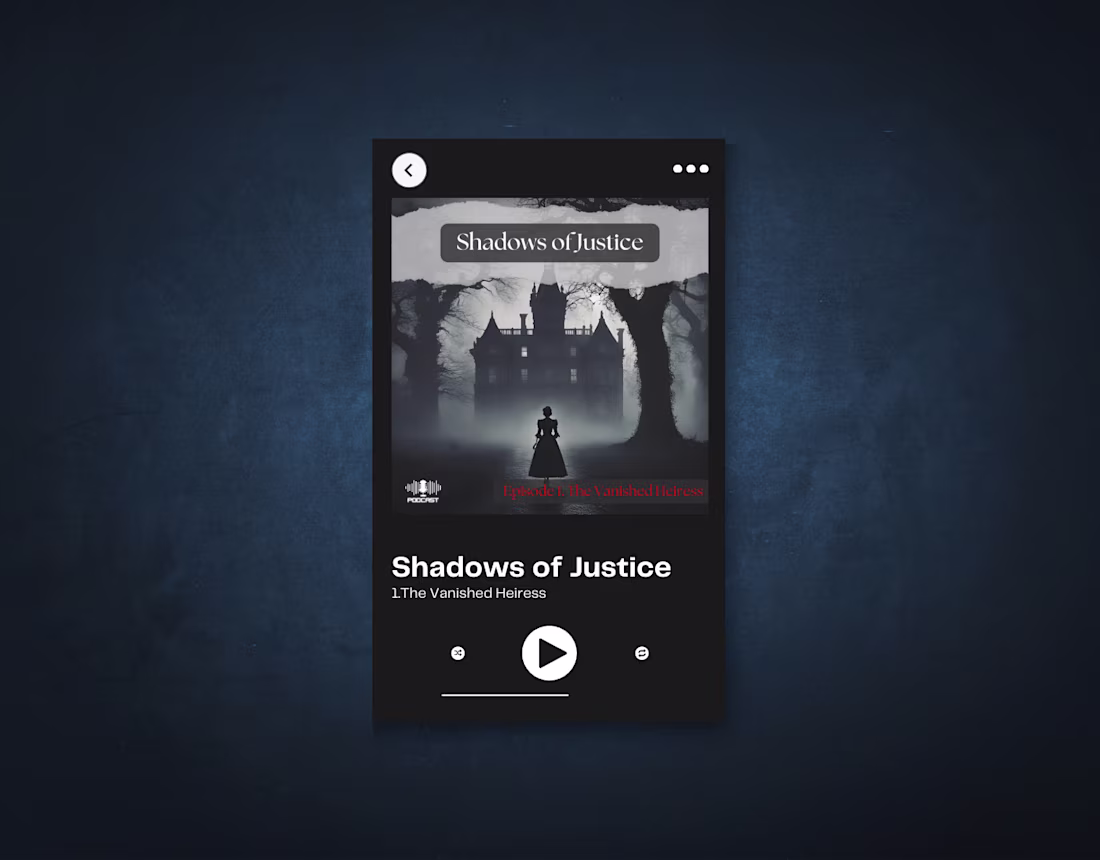 Cover image for Shadows of Justice Podcast Covers Design 2024