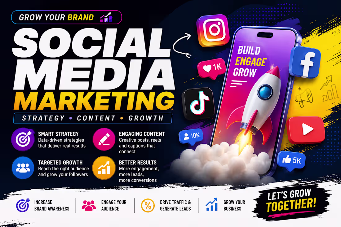 Cover image for Social Media Marketing & Content Management