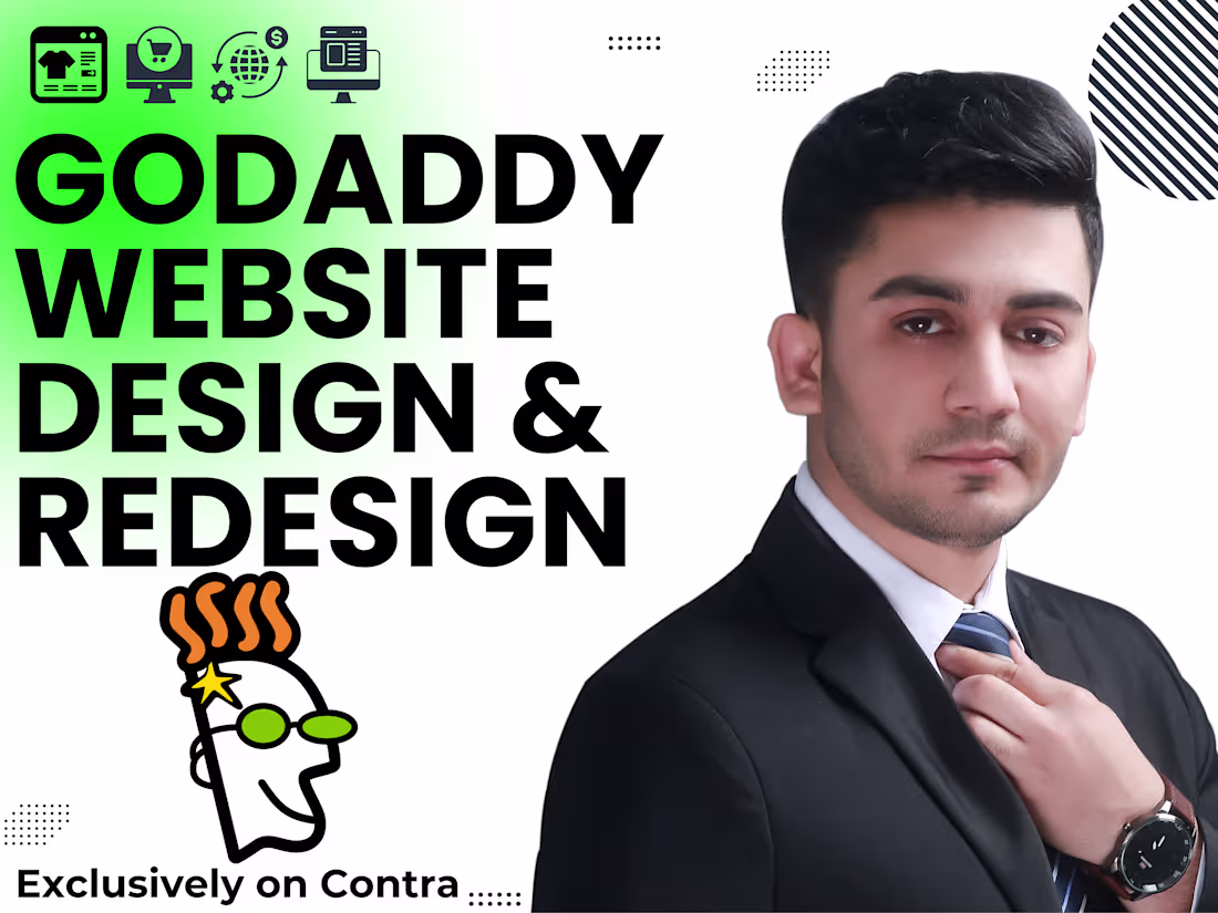 Cover image for I will design and redesign your Godaddy website professionally