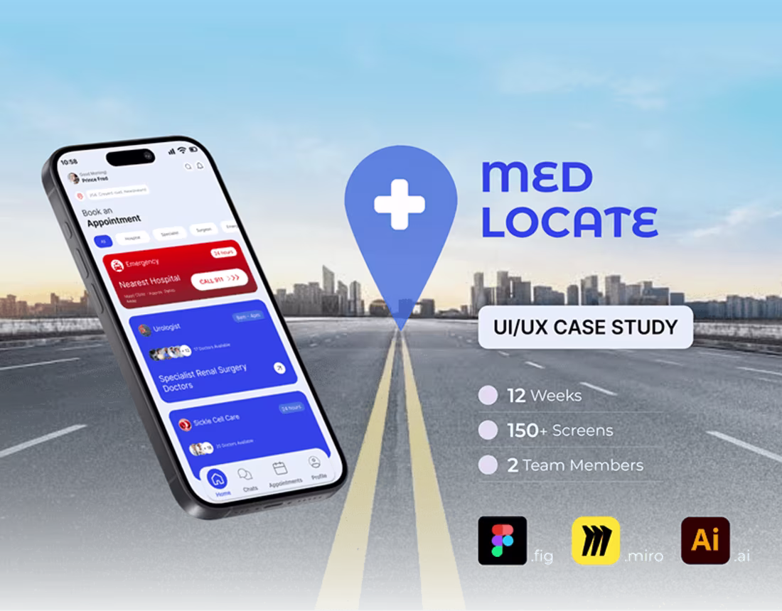 Cover image for MedLocate - A Healthcare App Case Study