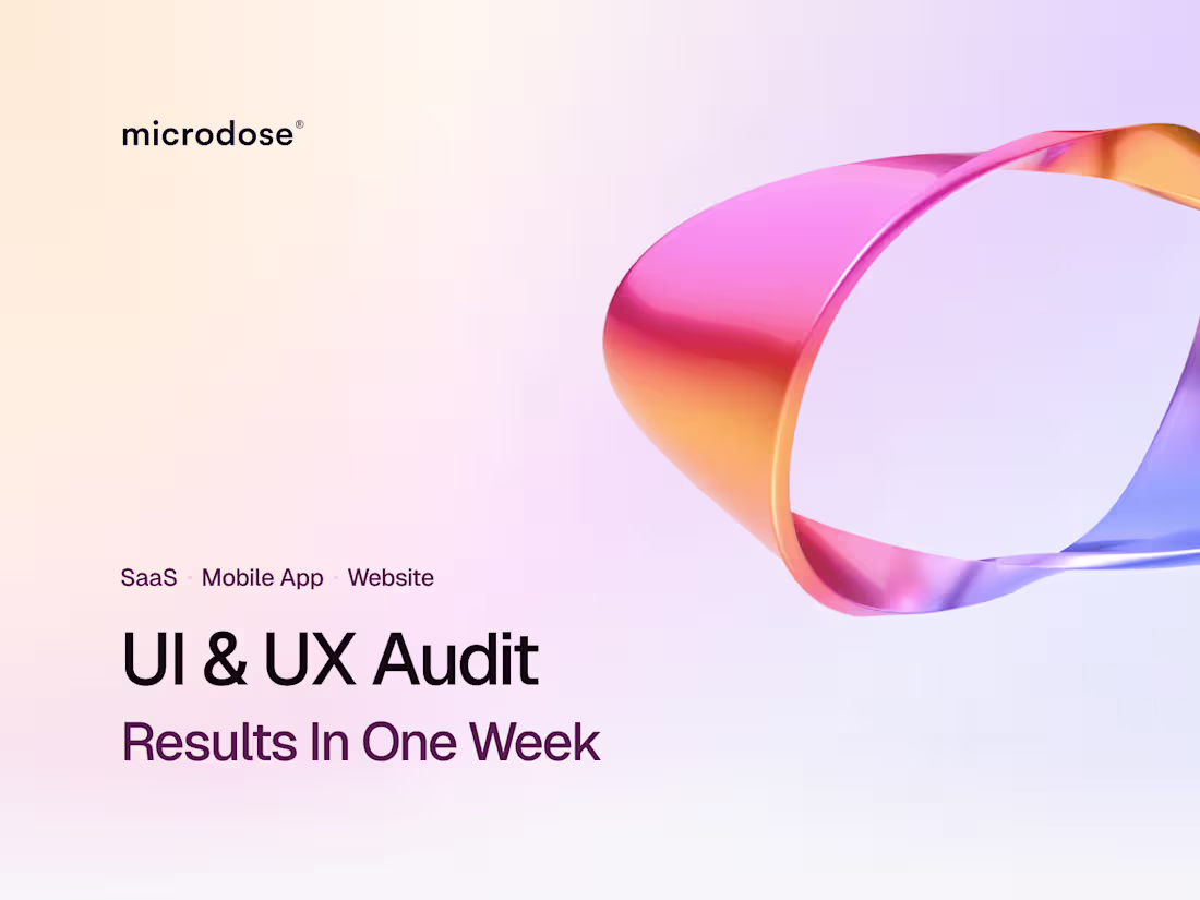 Cover image for UI & UX Audit ↠ Results In One Week