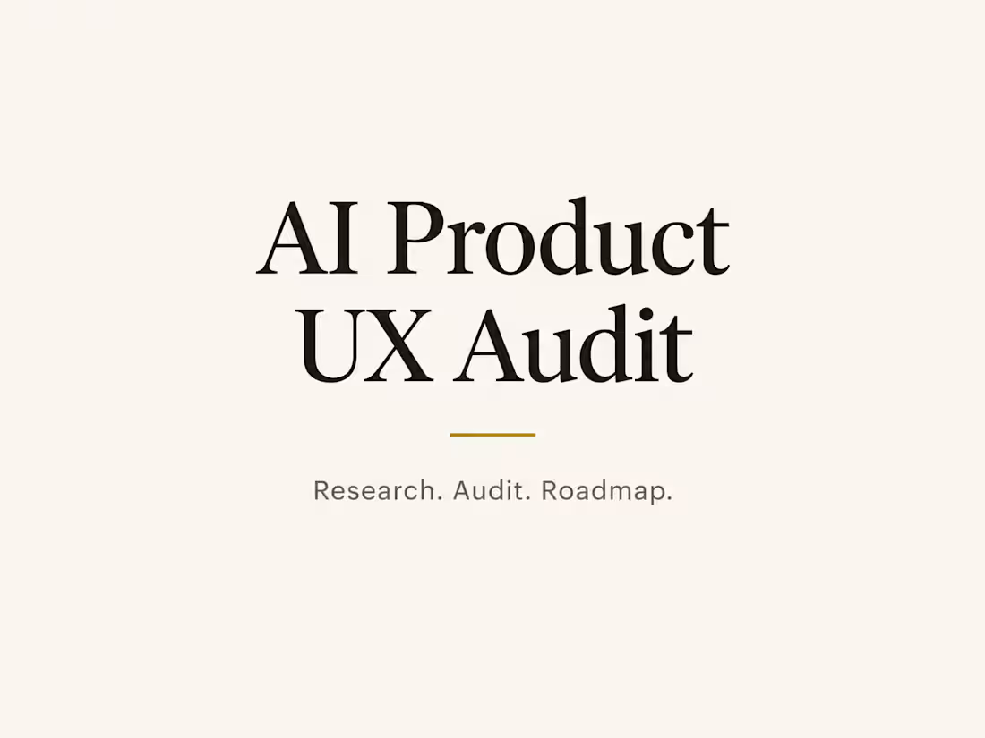 Cover image for AI Product UX Audit