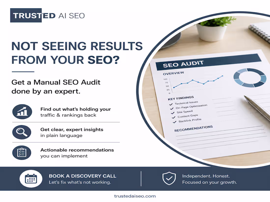 Cover image for Manual SEO Audit & Action Plan