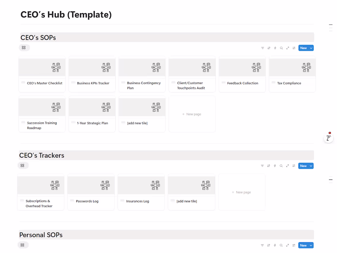 Cover image for CEO/Owner's Hub Buildout in Notion 