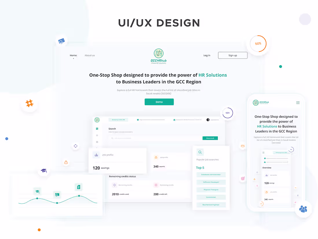 Cover image for UI/UX Design for a comprehensive HR platform HRHub :: Behance