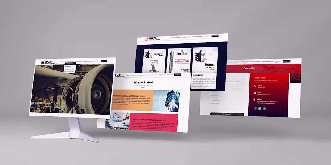 Cover image for Rudra Casting | Aerospace and Defence | Website Design
