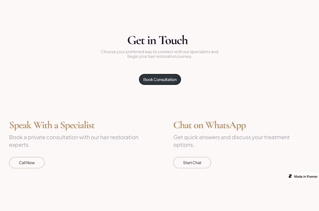 Cover image for Designed a contact section for
