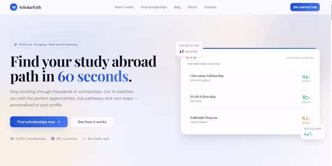 Cover image for ScholarPath AI is a web